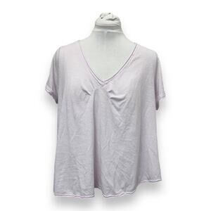 We The Free Womens All You Need Ruched V-Neck Flowy Lightweight Tee Shirt S